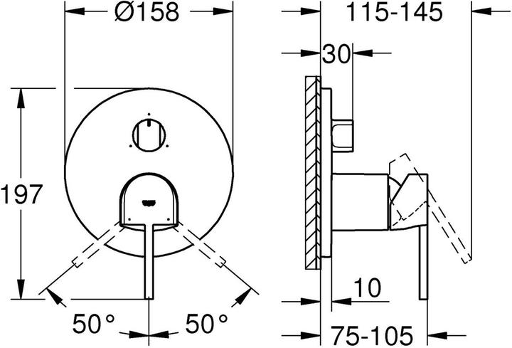 Immagine prodotto Grohe Miscelatore monocomando Plus con deviatore a 3 vie