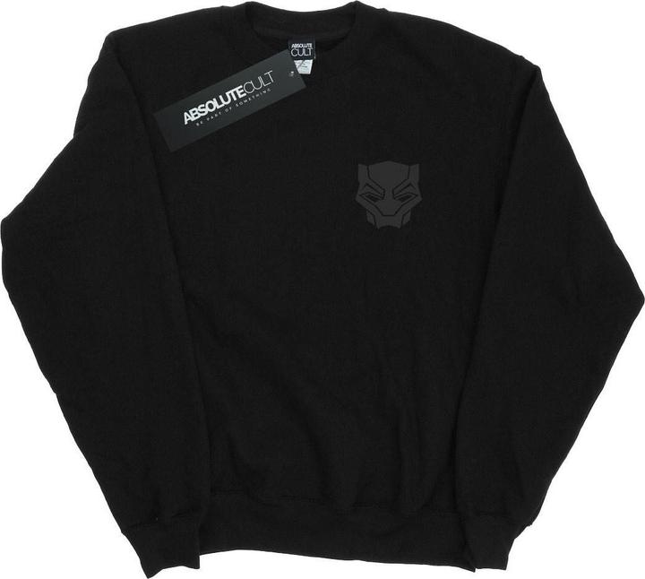 Image du produit Mens Black Panther Black on Black Chest Print Cotton Sweatshirt (S)
