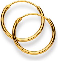 Produktbild Natsumi Schmuck Creolen Gelbgold 18K/750 Ø 11mm Rund (750/18 K Gelbgold)