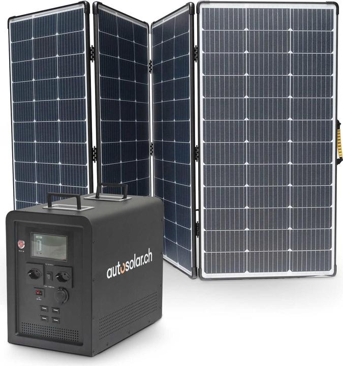 Immagine prodotto Autosolar Powerstation 1500W "Swiss Edition" con cassa solare da 195W (1500 Wh, 26.40 kg)