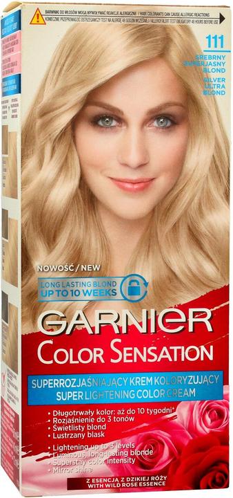 Garnier Color Sensation cream coloring 111 Silver U. Blond - Silver super-bright blond - 0341045 (111 Silber Superhellblond)