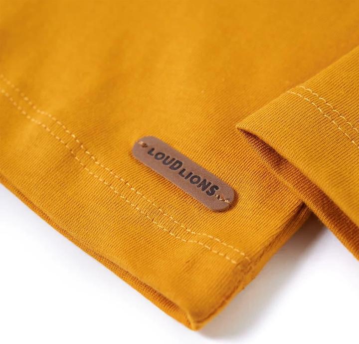 Actual product image VidaXL Children's long-sleeved shirt ochre 116,Material: 100 (116)