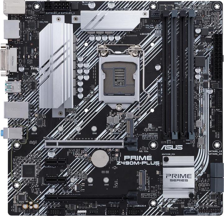 Actual product image ASUS PRIME Z490M-PLUS (LGA 1200, Intel Z490, mATX)