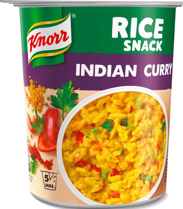 Actual product image Knorr Rice Snack Indian Curry Cup, Asian Indian Curry Rice Snack, Prepared in 5 Minutes (87 g)
