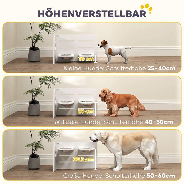 Image du produit Swisshandel24 Hundenapf erhöht, Höhenverstellbar Futternapf für Hunde mit Separatem Design (1 l)