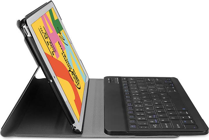 Produktbild Cazy Tastatur Hülle Kompatibel mit iPad 2021 (9th Gen)/2020 (8th Gen)/iPad 2019 (7th Gen) - Schutz Etui (Eng. Int.)