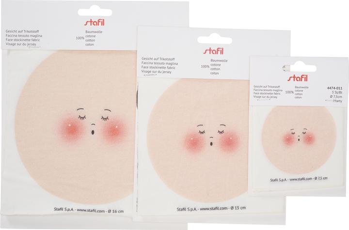 Produktbild Stafil Gesicht auf Trikotstoff "Marty", 3 Stück
