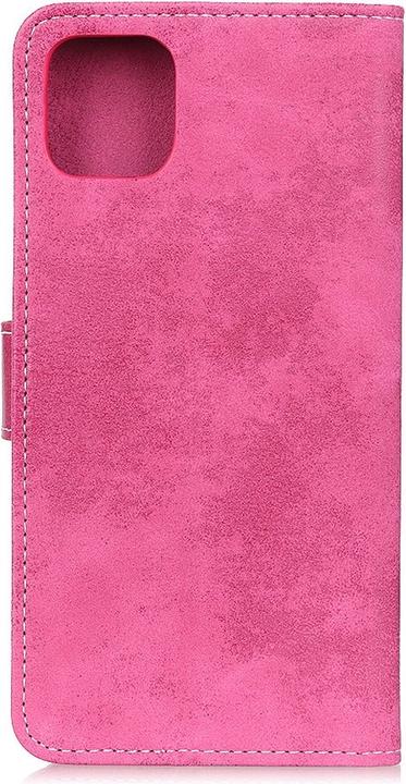 Image du produit Cover-Discount iPhone 12 / 12 Pro - Étui vintage en daim rose (Apple iPhone 12, Apple iPhone 12 Pro)