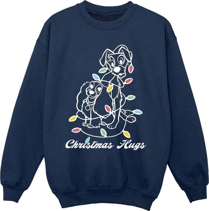 Disney Lady And The Trump Christmas Hugs Sweatshirt Mädchen