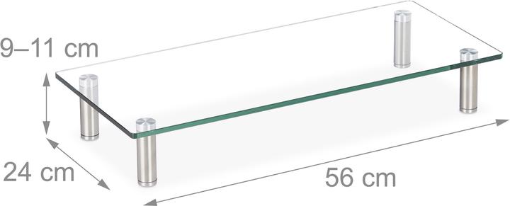 Actual product image Relaxdays Glass Display Stand, TV Pedestal