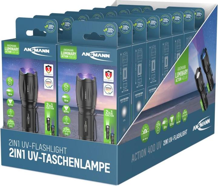 Image du produit Ansmann Lampe de poche Action 400 UV (3.75 cm, 100 lm)
