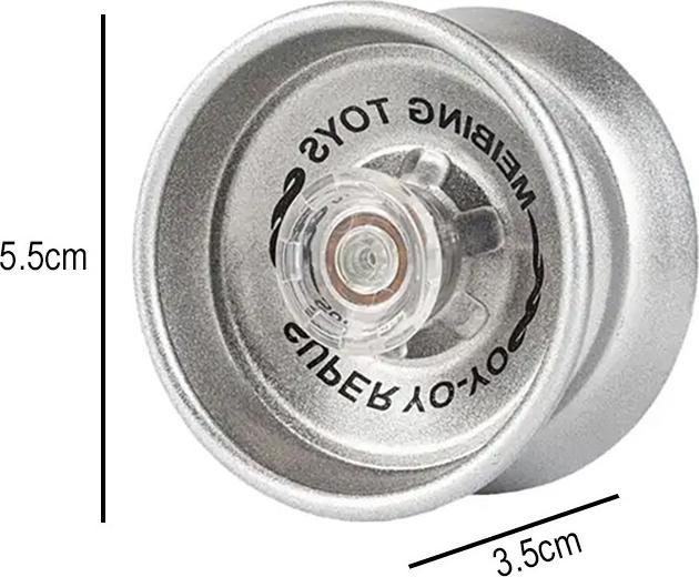 Produktbild The Toy Company YoYo Metallic mit Kugellager und Zubehör Silber