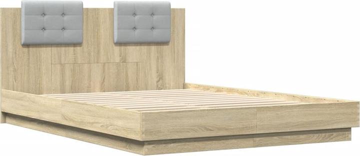 Image du produit VidaXL Cadre de lit avec tête de lit Chêne Sonoma (150 x 200 cm)