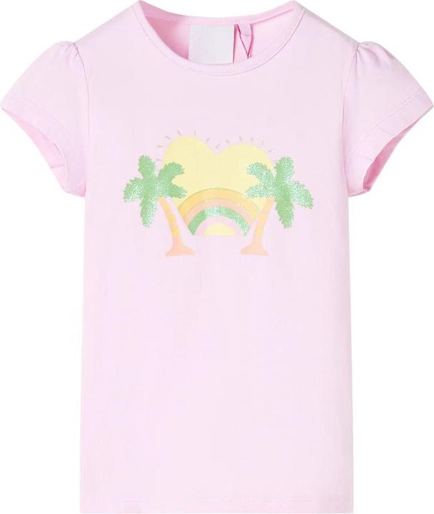 VidaXL Kinder-T-Shirt Hellrosa 116,Material: 95 % Baumwolle. 5 (116)