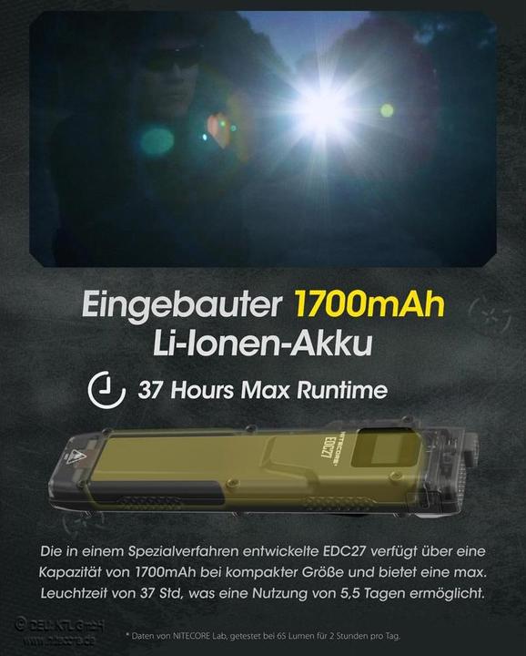 Produktbild Nitecore EDC27 - 3000 Lumen (13.56 cm, 3000 lm)