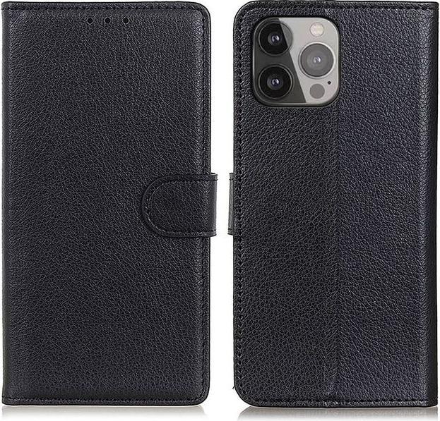 Produktbild MU Classic Litchi Leder Bookcover Series (Apple iPhone 13 Pro Max)