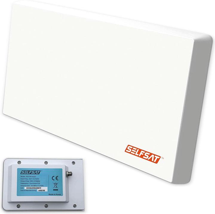 Produktbild Selfsat H22D+ Flachantenne mit Single LNB (Flachantenne, 34.50 dB, DVB-T / -T2)