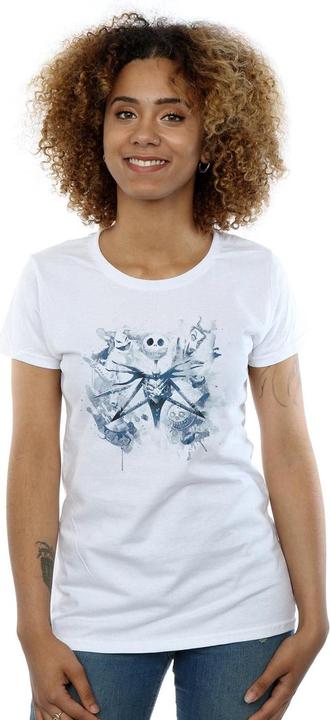 Actual product image Disney Womens/Ladies Nightmare Before Christmas Paint Spray Carers Cotton T-Shirt (XL)