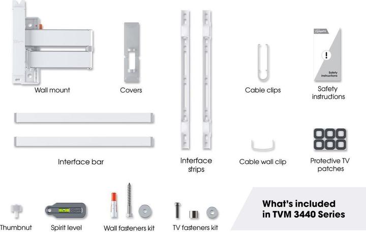 Image du produit Vogels TVM 3445 (Mur, 65", 25 kg)