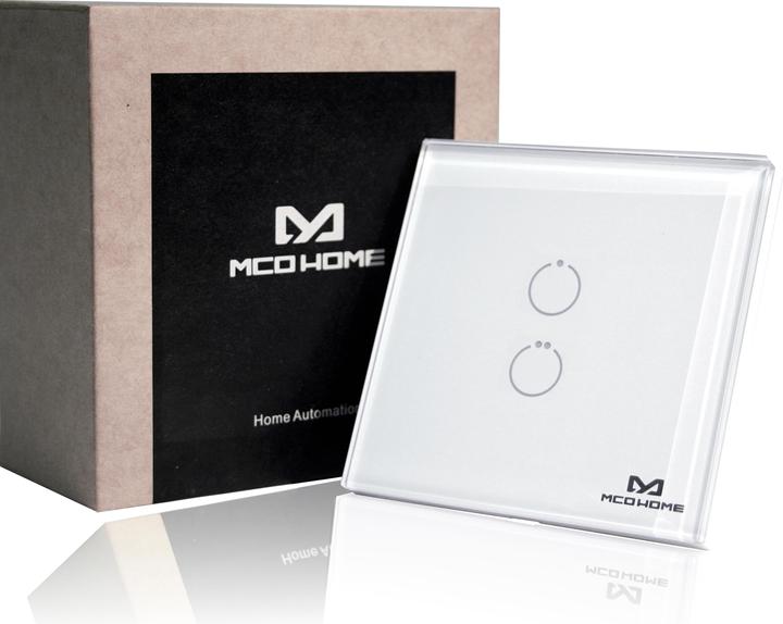 Image du produit MCO Home Interrupteur mural en verre Z-Wave+ 2 fois