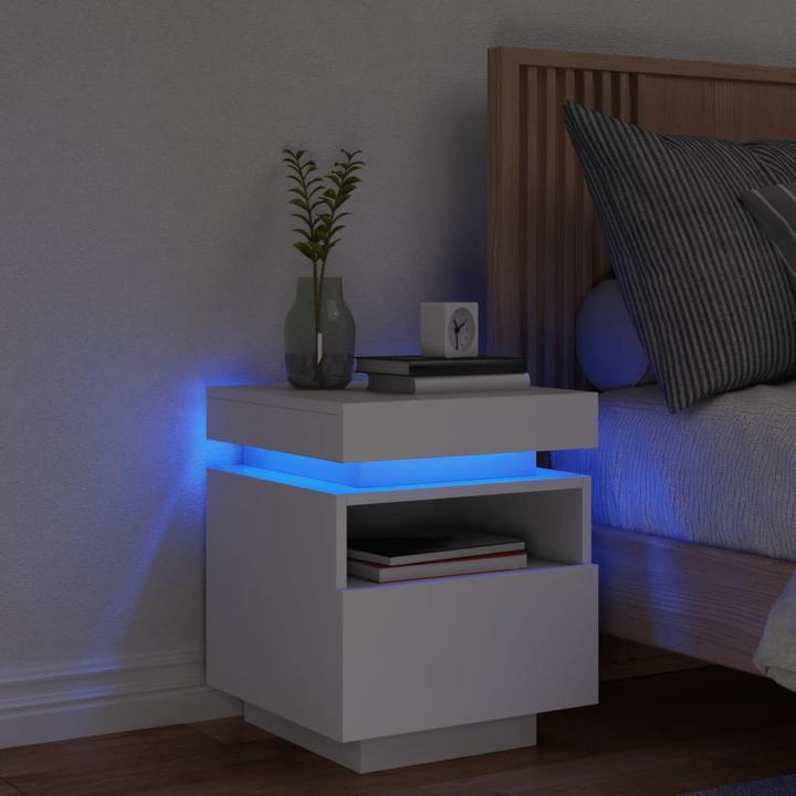 Actual product image VidaXL Bedside cabinet with LED lights (39 x 40 x 48.5 cm)