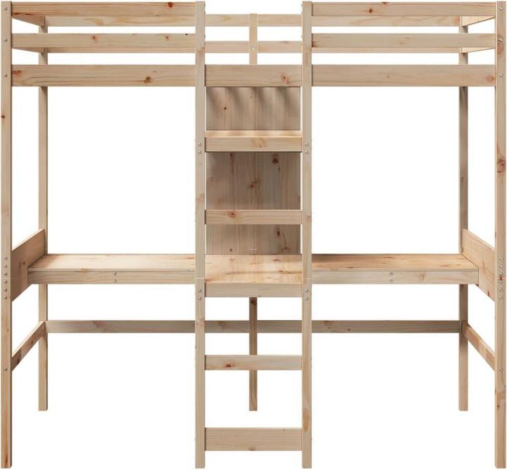 Actual product image VidaXL Loft bed with desk & shelves (90 x 200 cm)