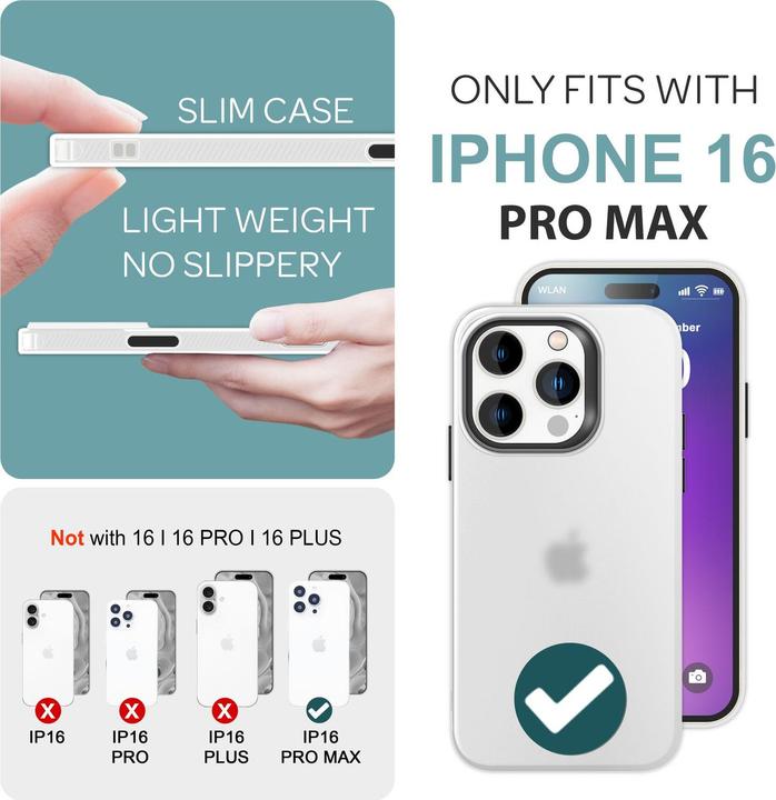 Produktbild Nalia Matt Silikon Hülle (Apple iPhone 16 Pro Max)