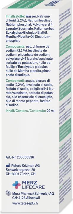 Nährwerte und Zutaten Tetesept Anti Allergie Nasenspray 20 ml (1 Stück)