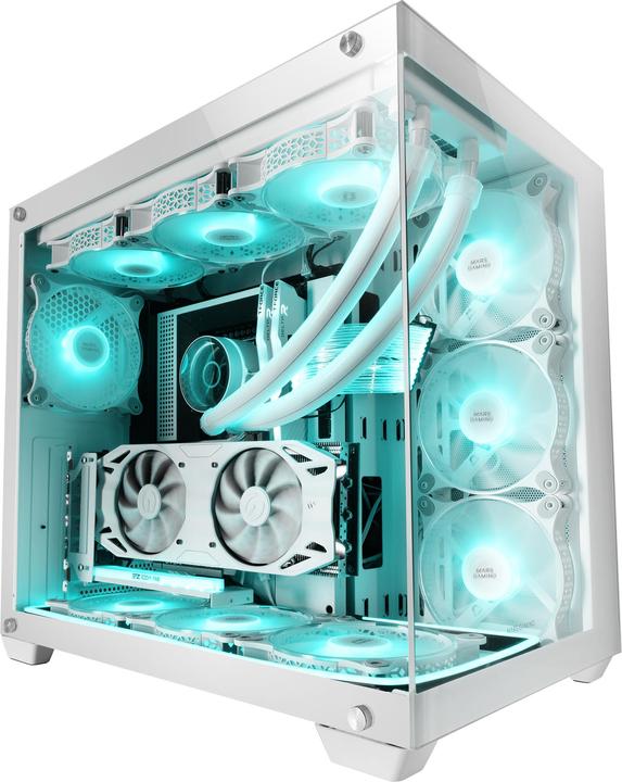 Image du produit Mars Gaming Boitier Grand Tour E-ATX MCV4 RGB avec panneaux vitrés (Blanc) (mATX, Mini-ITX, ATX)