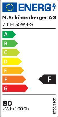 Energie-Label Schönenberger LED Scheinwerfer FLOODLITE (7200 lm, IP65)