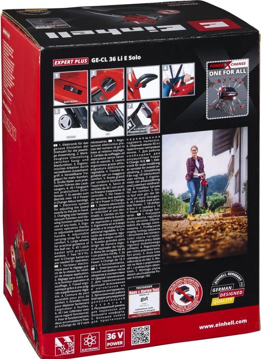 Actual product image Einhell GE-CL 36 Li E Solo (Rechargeable battery operated, Vacuum cleaners & blowers, Leaf blower, Leaf vacuums)
