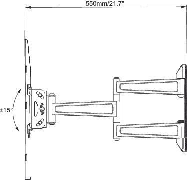 Immagine prodotto Vogels MNT 208 RUOTARE DI 180 (Muro, 55", 25 kg)