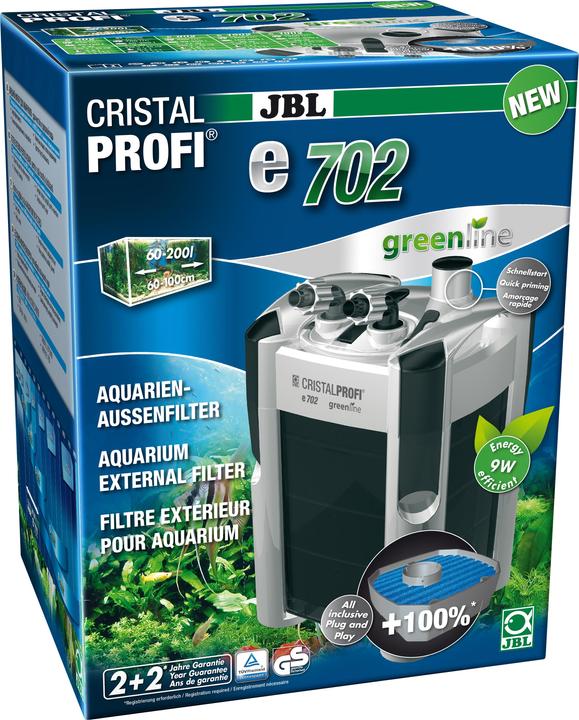 JBL Aquaristik und Terraristik CristalProfi e702 (200 l, Filtri esterni, Acqua marina)