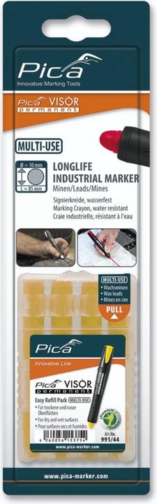 Produktbild Pica VISOR permanent Ersatzminen -Sets, / SB (Gelb, 10 mm, 4 x)