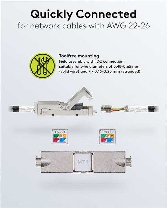 Produktbild Goobay Outdoor (IP68) Netzwerkkabel-Verbinder (Netzwerk Kupplung)
