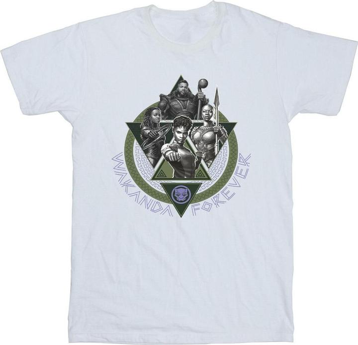 Actual product image Mens Black Panther Wakanda Forever Group Ring Pose T-Shirt (S)