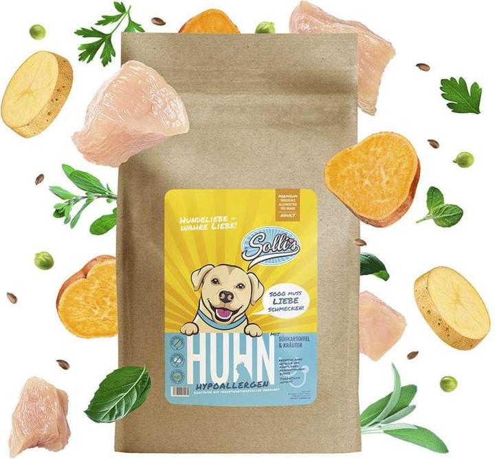 Sollis Nourriture sèche pour chien Poulet 2kg (Regular) (Adulte, 1 pcs, 2000 g)
