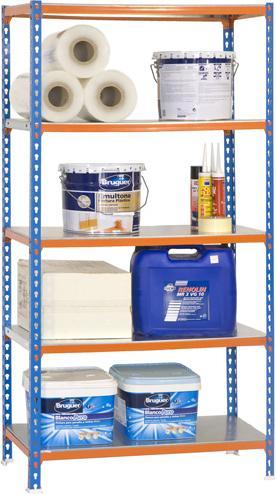 Actual product image SimonRack Heavy duty shelving SIMONCLICK SUPERPLUS 5 8435104937051 orange, blue 110.0 x 50.0 x 200.0 cm