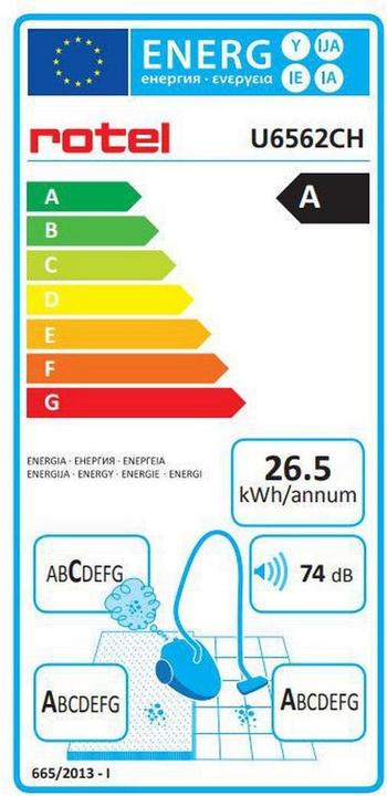Label énergétique Rotel Aspirateur Eco