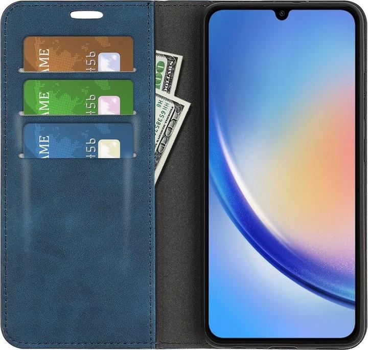 Produktbild Cover-Discount Galaxy A35 - Stand Flip Case Hülle blau (Samsung Galaxy A35)