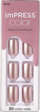 KISS Self-adhesive nails imPRESS Color Paralyzed Pink 30 pcs (L)