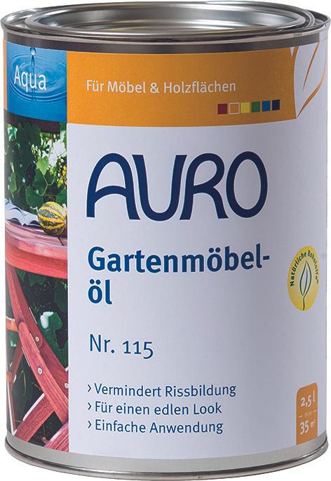 AURO Gartenmöbelöl 115 (Brown, 2.50 l)