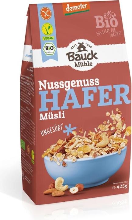 Image du produit Bauckhof Avoine Muesli Noisettes sans gluten DEMETER (425 g)