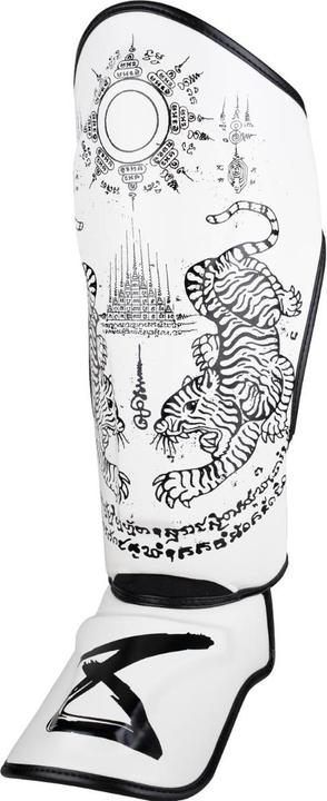 Actual product image 8Weapons 8 WEAPONS Shin Guards - Sak Yant Tigers white S (S)