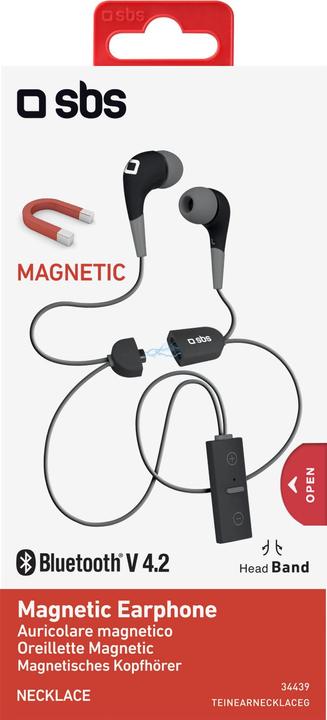 Image du produit SBS Oreillette Bluetooth intra-auriculaire avec fermeture magnétique (1.50 h, Sans fil)