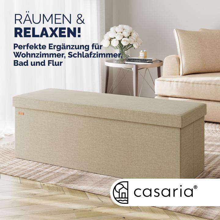 Immagine prodotto Casaria Pouf 2 o 3 posti seduta contenitore (115 cm)