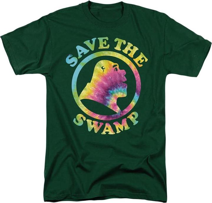 Actual product image Shrek Mens Save The Swamp Tie Dye T-Shirt (4XL)