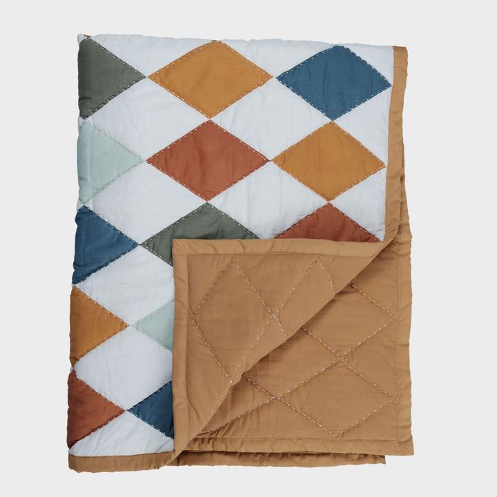 Actual product image Fabelab Patchwork Diamond Blanket (140 x 110 cm)