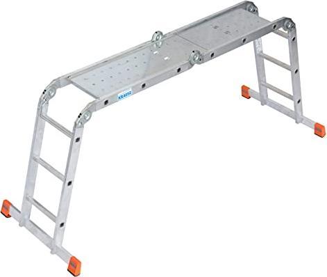Image du produit Krause Échelle universelle articulée MULTIMATIC 4x3nombre de barreaux + kit de plate-forme ALU