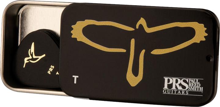 PRS Gold Birds Assorted Picks w/Tin (Blechdose) - Medium (12 x)